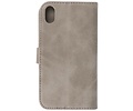 BAOHU Zakelijke Book Case Telefoonhoesje - Portemonnee Hoesje - Geschikt voor iPhone XR - Grijs