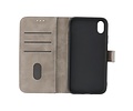 BAOHU Zakelijke Book Case Telefoonhoesje - Portemonnee Hoesje - Geschikt voor iPhone XR - Grijs