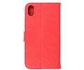 BAOHU Zakelijke Book Case Telefoonhoesje - Portemonnee Hoesje - Geschikt voor iPhone XR - Rood