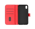 BAOHU Zakelijke Book Case Telefoonhoesje - Portemonnee Hoesje - Geschikt voor iPhone XR - Rood