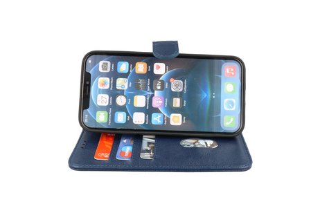 Zakelijke Book Case Telefoonhoesje - Portemonnee Hoesje - Geschikt voor iPhone XR - Navy