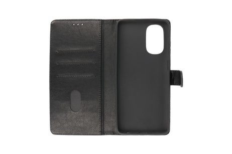 BAOHU Zakelijke Book Case Telefoonhoesje - Portemonnee Hoesje - Geschikt voor Motorola Moto G22 - Zwart