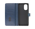 Zakelijke Book Case Telefoonhoesje - Portemonnee Hoesje - Geschikt voor Motorola Moto G22 - Navy