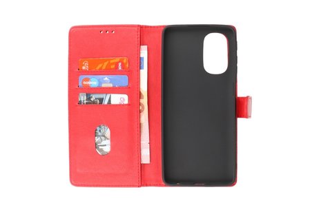 BAOHU Zakelijke Book Case Telefoonhoesje - Portemonnee Hoesje - Geschikt voor Motorola Moto G22 - Rood