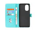 BAOHU Zakelijke Book Case Telefoonhoesje - Portemonnee Hoesje - Geschikt voor Motorola Moto G22 - Groen