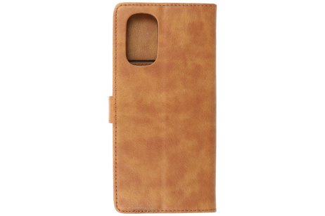 BAOHU Zakelijke Book Case Telefoonhoesje - Portemonnee Hoesje - Geschikt voor Motorola Moto G22 - Bruin