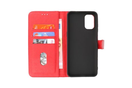 BAOHU Zakelijke Book Case Telefoonhoesje - Portemonnee Hoesje - Geschikt voor Nokia G21 & Nokia G11 - Rood