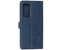 BAOHU Zakelijke Book Case Telefoonhoesje - Portemonnee Hoesje - Geschikt voor Oppo Find X3 Neo & Reno 5 Pro Plus 5G - Navy