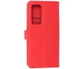 Zakelijke Book Case Telefoonhoesje - Portemonnee Hoesje - Geschikt voor Oppo Find X3 Neo & Reno 5 Pro Plus 5G - Rood