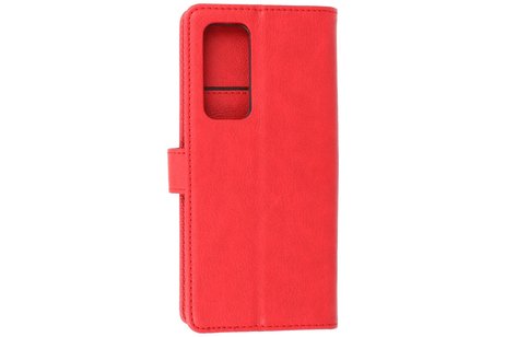 Zakelijke Book Case Telefoonhoesje - Portemonnee Hoesje - Geschikt voor Oppo Find X3 Neo & Reno 5 Pro Plus 5G - Rood