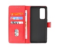 BAOHU Zakelijke Book Case Telefoonhoesje - Portemonnee Hoesje - Geschikt voor Oppo Find X3 Neo & Reno 5 Pro Plus 5G - Rood