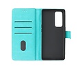 Zakelijke Book Case Telefoonhoesje - Portemonnee Hoesje - Geschikt voor Oppo Find X3 Neo & Reno 5 Pro Plus 5G - Groen