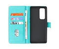 BAOHU Zakelijke Book Case Telefoonhoesje - Portemonnee Hoesje - Geschikt voor Oppo Find X3 Neo & Reno 5 Pro Plus 5G - Groen
