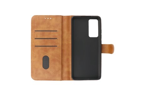 Zakelijke Book Case Telefoonhoesje - Portemonnee Hoesje - Geschikt voor Xiaomi 12 - Bruin