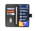 BAOHU Hoesje Geschikt voor Samsung Galaxy A72 / A72 5G - Kaarthouder Book Case Telefoonhoesje - Zwart