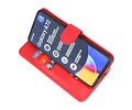 Samsung Galaxy A72 & Galaxy A72 5G Hoesje Kaarthouder Book Case Telefoonhoesje Rood