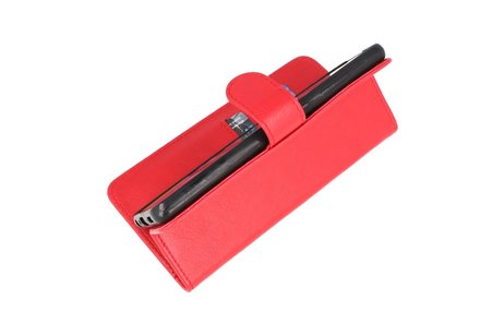 BAOHU Hoesje Geschikt voor Samsung Galaxy A72 / A72 5G - Kaarthouder Book Case Telefoonhoesje - Rood