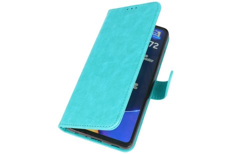 BAOHU Hoesje Geschikt voor Samsung Galaxy A72 / A72 5G - Kaarthouder Book Case Telefoonhoesje - Groen