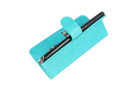 BAOHU Hoesje Geschikt voor Samsung Galaxy A72 / A72 5G - Kaarthouder Book Case Telefoonhoesje - Groen