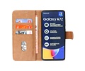 BAOHU Hoesje Geschikt voor Samsung Galaxy A72 / A72 5G - Kaarthouder Book Case Telefoonhoesje - Bruin