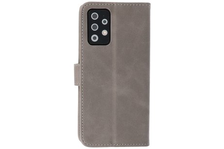 BAOHU Hoesje Geschikt voor Samsung Galaxy A72 / A72 5G - Kaarthouder Book Case Telefoonhoesje - Grijs