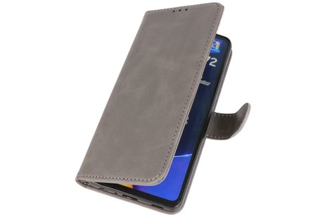 Samsung Galaxy A72 & Galaxy A72 5G Hoesje Kaarthouder Book Case Telefoonhoesje Grijs