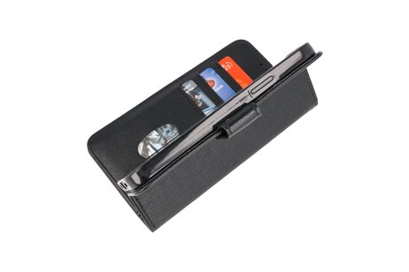 Hoesje Geschikt voor iPhone 12 Mini - Kaarthouder Book Case Telefoonhoesje - Zwart