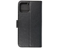 Hoesje Geschikt voor iPhone 12 Mini - Kaarthouder Book Case Telefoonhoesje - Zwart