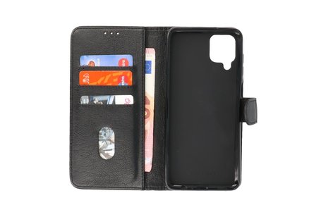 Samsung Galaxy A12 Hoesje Kaarthouder Book Case Telefoonhoesje Zwart