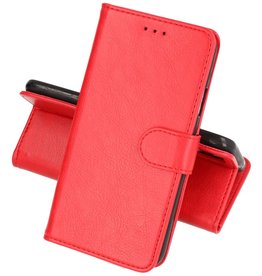 Samsung Galaxy A12 Hoesje Kaarthouder Book Case Telefoonhoesje Rood