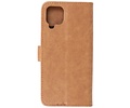 Samsung Galaxy A12 Hoesje Kaarthouder Book Case Telefoonhoesje Bruin