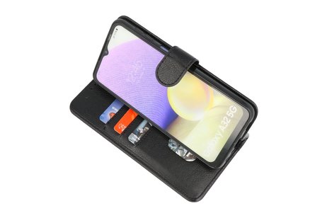 BAOHU Hoesje Geschikt voor Samsung Galaxy A32 5G - Kaarthouder Book Case Telefoonhoesje - Zwart