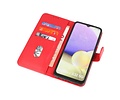 Samsung Galaxy A32 5G Hoesje Kaarthouder Book Case Telefoonhoesje Rood