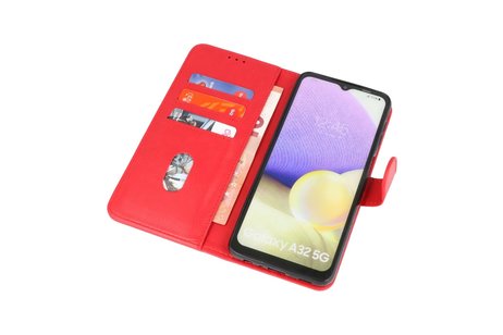 Samsung Galaxy A32 5G Hoesje Kaarthouder Book Case Telefoonhoesje Rood