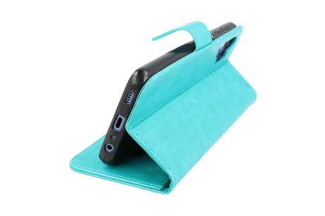 BAOHU Hoesje Geschikt voor Samsung Galaxy A32 5G - Kaarthouder Book Case Telefoonhoesje - Groen