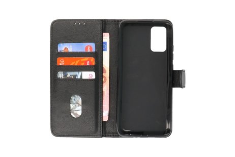 BAOHU Hoesje Geschikt voor Samsung Galaxy A02s - Kaarthouder Book Case Telefoonhoesje - Zwart