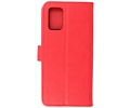 BAOHU Hoesje Geschikt voor Samsung Galaxy A02s - Kaarthouder Book Case Telefoonhoesje - Rood