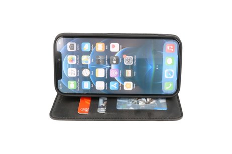 iPhone 13 Magnetisch Folio Book Case Hoesje Zwart