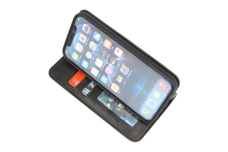 iPhone 13 Magnetisch Folio Book Case Hoesje Zwart