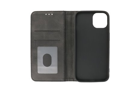 iPhone 13 Pro Magnetisch  Folio Book Case Hoesje Zwart