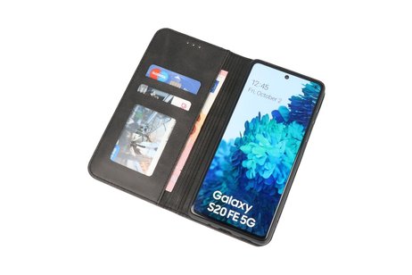 BAOHU Folio Book Case Hoesje - Telefoonhoesje - Hoesje Geschikt voor Samsung Galaxy S20 FE - Zwart
