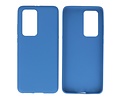 BAOHU Hoesje Geschikt voor de Huawei P40 Pro - Backcover Color Telefoonhoesje - Navy