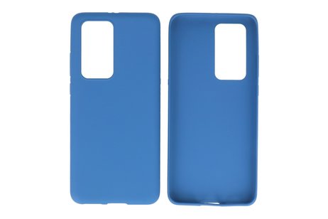 BAOHU Hoesje Geschikt voor de Huawei P40 Pro - Backcover Color Telefoonhoesje - Navy