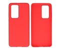 BAOHU Hoesje Geschikt voor de Huawei P40 Pro - Backcover Color Telefoonhoesje - Rood