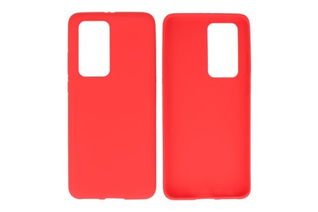 BAOHU Hoesje Geschikt voor de Huawei P40 Pro - Backcover Color Telefoonhoesje - Rood