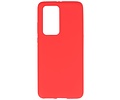 BAOHU Hoesje Geschikt voor de Huawei P40 Pro - Backcover Color Telefoonhoesje - Rood