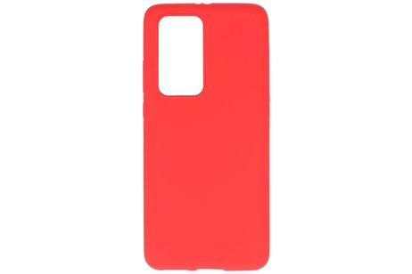 BAOHU Hoesje Geschikt voor de Huawei P40 Pro - Backcover Color Telefoonhoesje - Rood