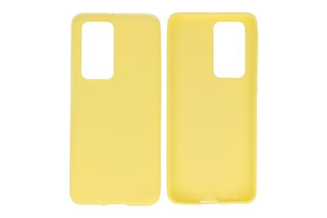 BAOHU Hoesje Geschikt voor de Huawei P40 Pro - Backcover Color Telefoonhoesje - Geel