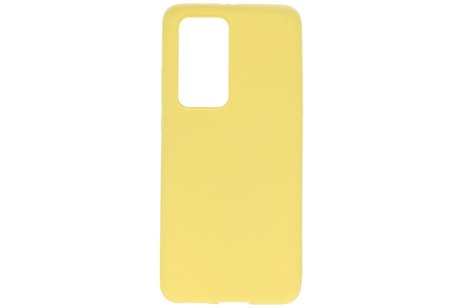 BackCover Hoesje Color Telefoonhoesje voor Huawei P40 Pro Geel