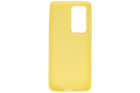 BAOHU Hoesje Geschikt voor de Huawei P40 Pro - Backcover Color Telefoonhoesje - Geel